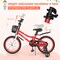 Prorider 18'' Kid's Bike with Removable Training Wheels & Basket for 4-8 Years Old White/Blue/Red/Skyblue